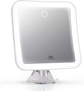 Rechargeable 10X Magnifying Mirror with 3 LED Light Settings, Dimmable Touch Lig - Picture 1 of 12