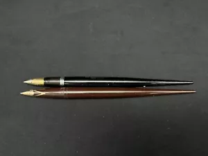 Lot of 2 Vintage SHEAFFER White Dot Fountain Desk Pens, 14k Gold nib - Picture 1 of 7