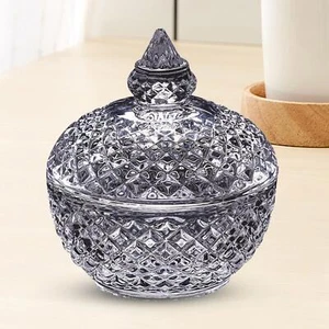Glass Jar with Lid Table Centerpiece Candy Bowl Cookie Jar for Living Room Cafe - Picture 1 of 5