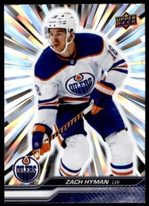 2023-24 UPPER DECK OUTBURST SILVER PARALLEL ZACH HYMAN EDMONTON OILERS #68