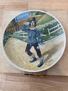 Placa de coleccionista Knowles Mago de Oz Espantapájaros 09731 B certificado de autenticidad si solo tuviera un cerebro - Imagen 1 de 6