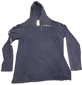 Polo Ralph Lauren Polo Denim Lightweight Navy Hoodie - Men’s XLT - NWT $85 - Picture 1 of 5