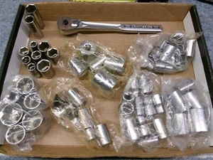 Juego de enchufes de transmisión de 1/2" Craftsman EE. UU. 55 piezas de lote antiguo - Imagen 1 de 7