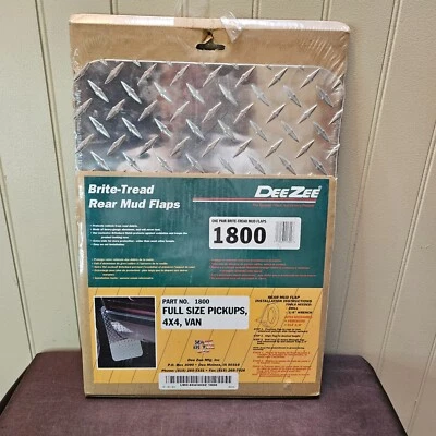 Dee Zee 1800 DZ1800 Brite-Tread Mud Flaps (Pair) Heavy Gauge Aluminum NEW Foto 1 de 4