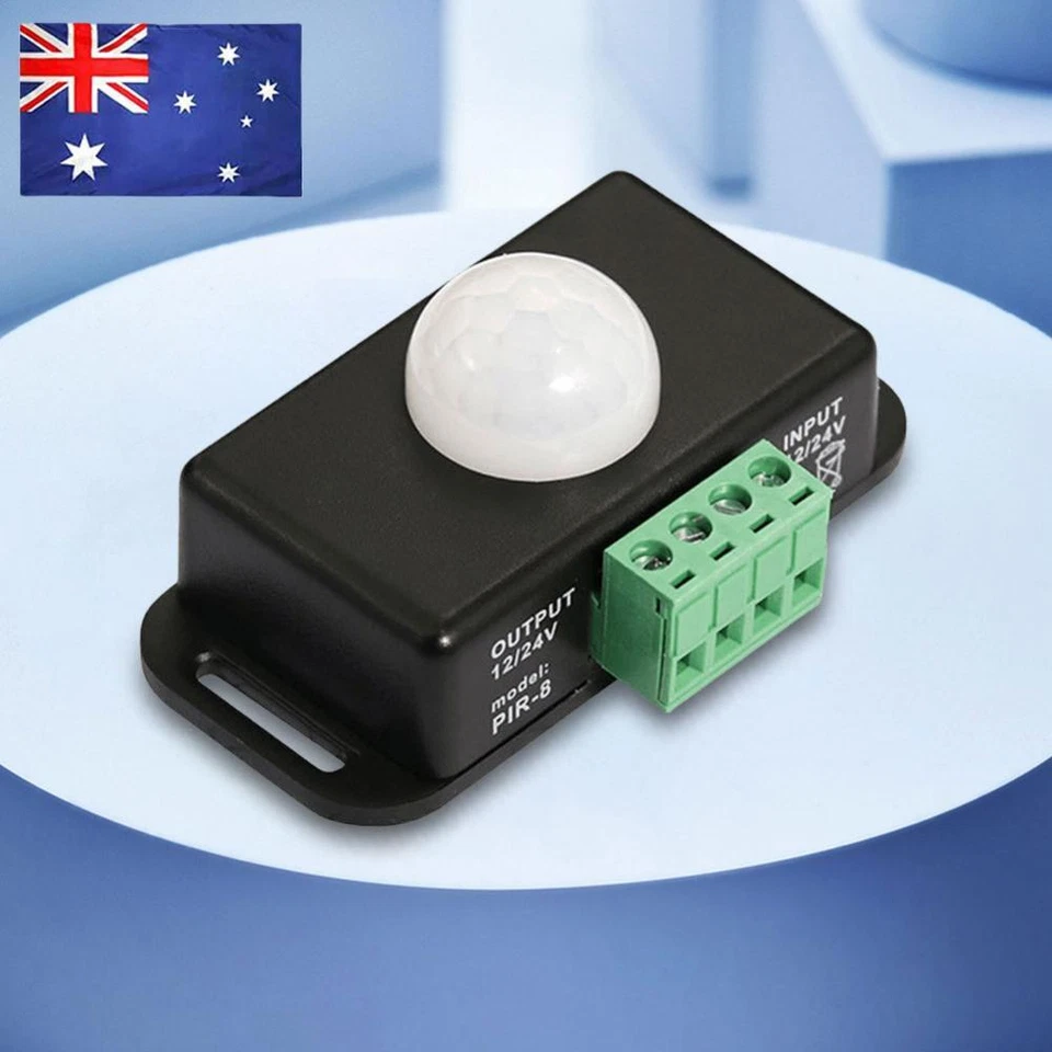 DC 12V 24V 6A PIR Motion Sensor Switch Automatic Adjust for LED Strip Light Lamp - Image 1 of 4