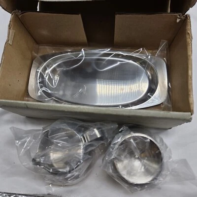 Vintage Oneida Northland Sugar & Creamer w/ Tray, Custom 18/8  STAINLESS.. - Image 1 of 4