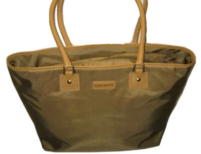 BOLSO DE FIN DE SEMANA HARTMANN BOLSO DE HOMBRO DE VIAJE CUERO MARRÓN RIBETE CREMALLERA Foto 1 de 4