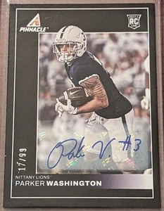 PARKER WASHINGTON 2023 Panini Chronicles Draft Pinnacle #19 Auto RC /99 Rookie - Picture 1 of 4