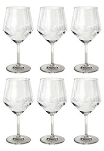 Abode Homewares by TarHong Angle Acrylic Goblet Set of 6 Clear 23 oz. - Picture 1 of 3