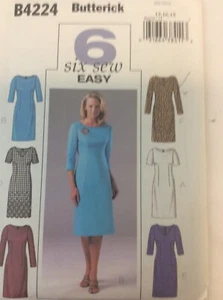 BUTTERICK MUSTER 4224 ~ MISSES KLEID ~ GR. 14 - 16 - 18 * UNGESCHNITTEN - Bild 1 von 3