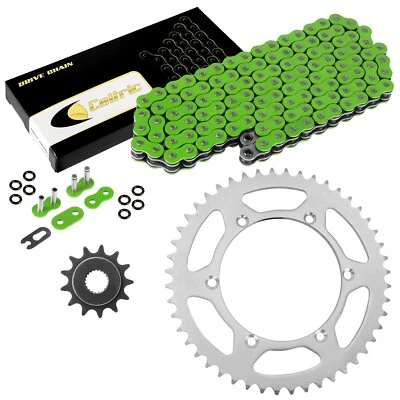 Green O-Ring Drive Chain & Sprockets Kit for Kawasaki KX250F 2006 07 08 09 2010 - Image 1 of 4