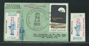 1970 US rocket mail - Doc's Local Post Moon Landing mini-cover - Picture 1 of 2