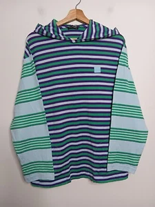 Acne Studios Hoodie Top Womens Medium Striped Cotton Jumper Hood Pullover Pocket - Picture 1 of 10