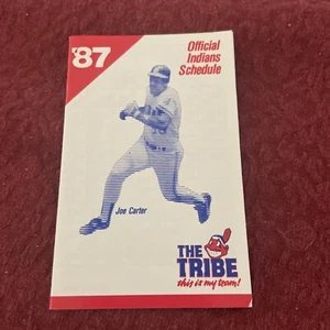 1987 Cleveland Indians Baseball Programma tascabile Joe Carter - Ohio Lotteria - Foto 1 di 2