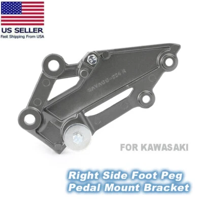 Soporte de montaje de pedal de clavija lateral derecha para Kawasaki Ninja 300 Z 250 EX250 2018 Foto 1 de 4