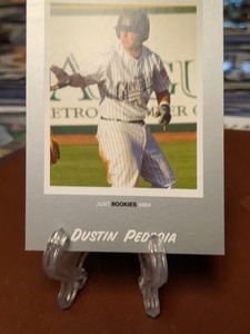 DUSTIN PEDROIA 2004 JUST MINORS SILVER EDITION ROOKIE CARD #60! BOSTON RED SOX!