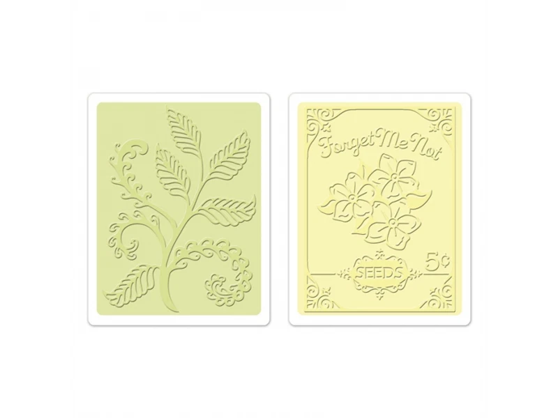 Sizzix Textured Impressions Prägefolder 2 Stk. - Ferns & Seed Packet Set - Bild 1 von 1