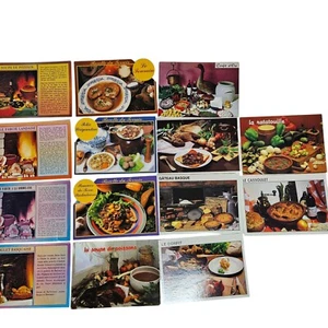 Lote De 14 Postales Recetas Francesas De Colección Platos Regionales Y Tradiciones Culinarias - Imagen 1 de 7
