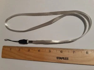 NEW Gray Neck Lanyard Wrist Strap Keychain Holder Phone ID Badge USA FAST SHIP - Picture 1 of 8