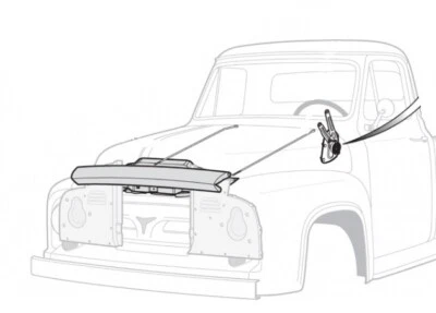 Suporte de dobradiça para capô LH RH 1956 Ford Pickup F100 / Dobradiças do Capô ESQ/DIR - Imagem 1 de 2