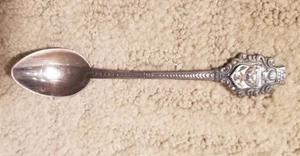 Sterling & Enamel 1950s Collectible Silver Spoon St. Thomas 7-Color Shield - Picture 1 of 5