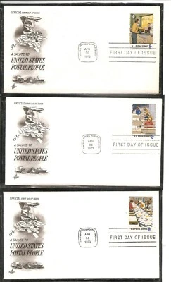 US SC # 1489-1498 Postal People FDC. 10 Covers Set. Artcraft Cachet. - Image 1 of 4
