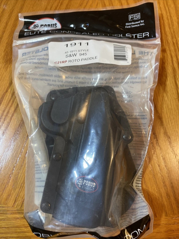 Fobus Holster C21RP 1911 .45 Style S&W 945 Toto Paddle Black Polymer - Image 1 of 1