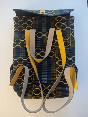 Mochila de algodón de diseñador Isaak Ayo London Reino Unido hecha a mano éticamente alta calidad Foto 1 de 4