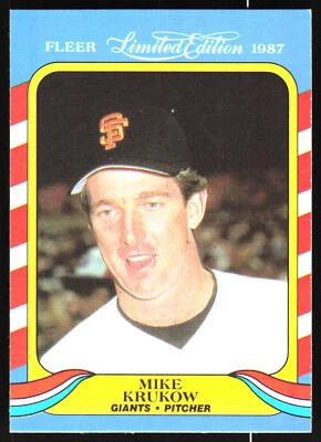 1987 Fleer Limited Edition Mike Krukow #24 San Francisco Giants Card - Image 1 of 2