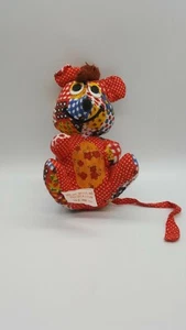Dan Dee Imports Fabric Stitched Bear Plush Multicolored Vintage Stuffed Animal - Picture 1 of 4