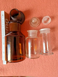 3 Apothekengläser mit Schliffstopfen, als Dekoration - Bild 1 von 5