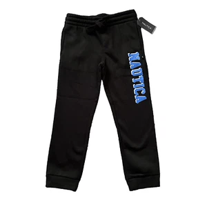Nautica Little Boys Sweatpants Size L (6) Jogger Pants Black NWT (MSRP$34.50) - Picture 1 of 6