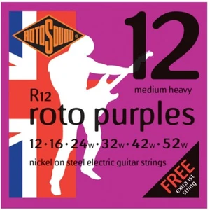 Rotosound Nickel Medium Heavy  Electric Guitar Strings 12 - 52 , Extra 1st strin - Picture 1 of 1