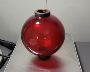 4.5'' RED GLASS BALL for weathervane/ LIGHTENING RODS ,fits 3/4'' rods -seconds - Picture 1 of 2
