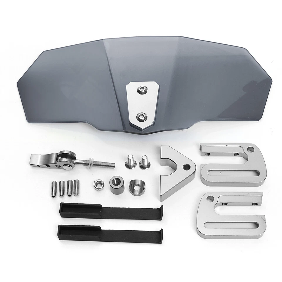 Parabrezza Cupolino Deflettori Vento Regolabile Fume' per Moto Universale - Image 1 of 4