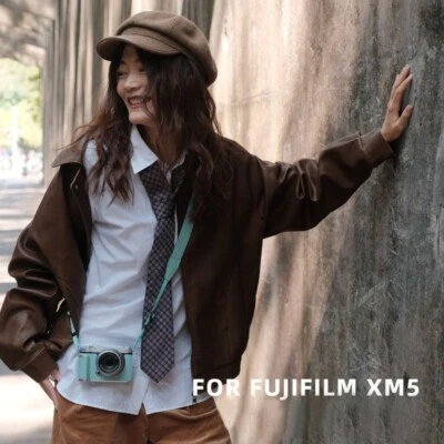 Genuine Leather Camera Bag Case Protect Cover Belt For Fujifilm XM5 Fuji X-M5 - Image 1 of 4