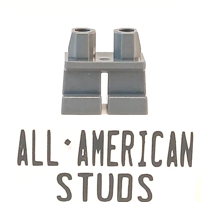 LEGO Minifigure Dark Bluis Gray Short Legs Plain Hobbit Pants Pieces Dwarf Parts - Image 1 of 4