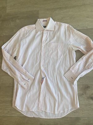 Camisa rosa blanca a rayas manga larga para hombre con botones Paul Smith Londres 16/41 Foto 1 de 4
