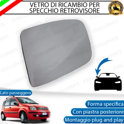SPECCHIETTO FIAT PANDA 169 FINO AL 2009 VETRO SPECCHIO RETROVISORE DESTRO - Immagine 1 di 4