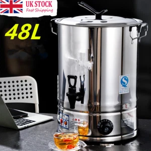 Catering Urn 48L Electric Hot Water Boiler 2800W Tea Urn Stainless Steel Geepas - Picture 1 of 11