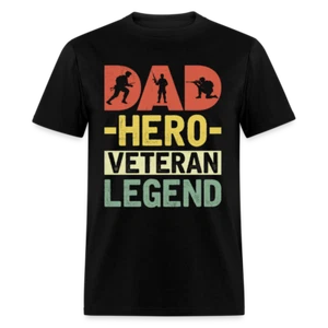 Dad Hero Veteran Legend T-Shirt - Picture 1 of 38