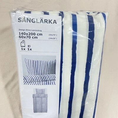BUY ONE GET ONE FREE! Ikea SANGLARKA Stripe Single Duvet set BRAND NEW 140x200cm - Image 1 of 4