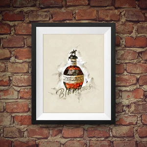 Blanton's Reserve Bourbon Whiskey - Original Wall Art Decor  - Picture 1 of 2