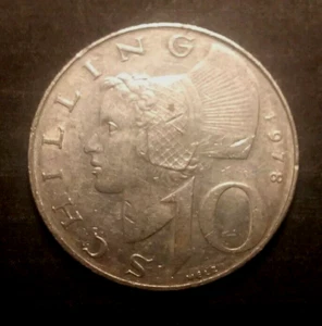 1978 Austria 10 Schillings Coin Rev - Picture 1 of 2