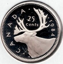 1984 - Canada - Frosted Proof 25¢ Quarter / Caribou / Queen Elizabeth II