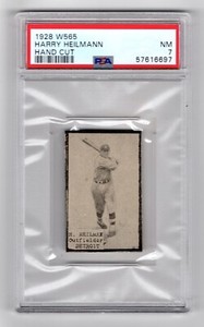 PSA 7 HARRY HEILMANN 1928 W565 Strip Card Baseball Cinema Film