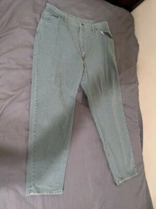 Vintage WRANGLER for Women Tapered Leg High Waist Mom Jeans Light Green 18x29 - Picture 1 of 11
