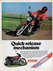 1977 Yamaha XS-500 Motorcycle Original Rare Color Print Ad - Picture 1 of 1