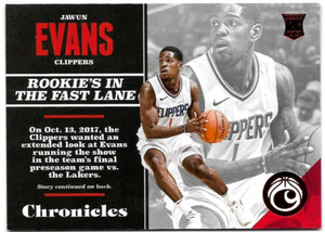 Jawun Evans 2017-18 Panini Chronicles Red Rookie #145 /299 LA Clippers Parallel