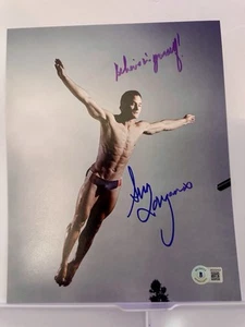 Greg Louganis Signed 8x10 Photo BAS Autographed Olympic Gold Diving Beckett - Picture 1 of 2